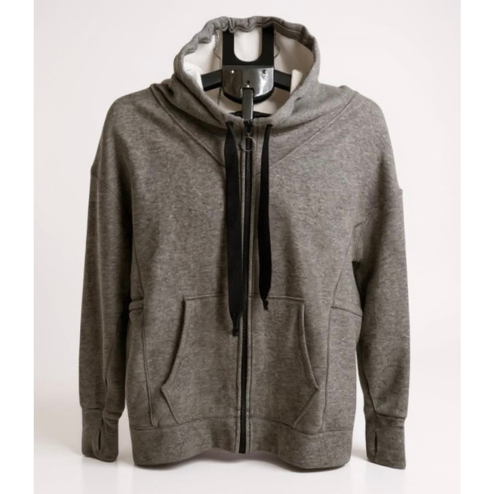 Fabletics Gray Full Zip Women's Sweatshirt Hoodie Size S